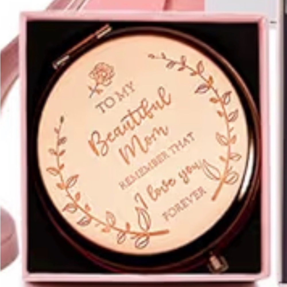 Rose Gold Compact Mirror - Picture 2 of 4